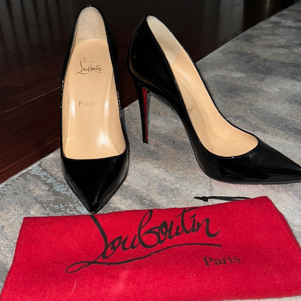 Christian louboutin pigalle follies black patent